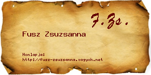 Fusz Zsuzsanna névjegykártya