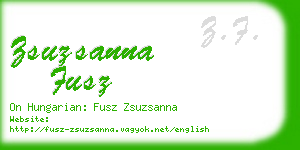 zsuzsanna fusz business card